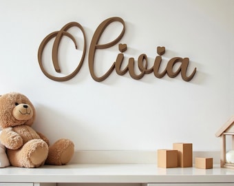 Letrero con nombre personalizado impreso en 3D - Decoración infantil Maddison Font