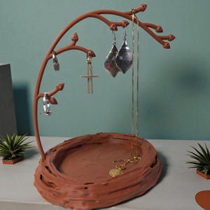 Bird Nest Jewelry Tray: Nature-Inspired Ring, Earring & Necklace Holder