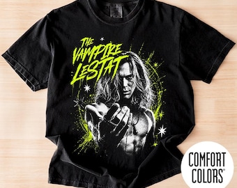 Comfort Colors Vintage Vampire Lestat Retro Horror Band Tee, Gothic Vampire Graphic T-Shirt, Gift For Women and Man Unisex Shirt