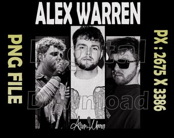 Alex Warren TShirt Design, PNG Instant Download, Ready To Print DTG