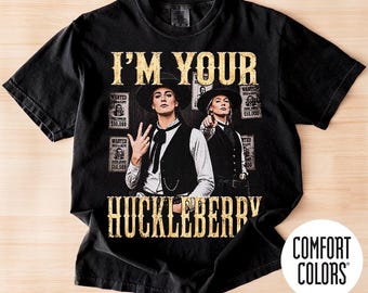 Comfort Colors Funny Sophie Cunningham & Caitlin Clark I'm Your Huckleberry T-Shirt, Retro Western Graphic Shirt