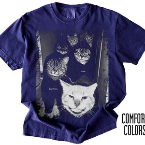 Comfort Colors Funny Gangster Cat Shirt, Meme Cats Graphic Tee, Vintage Cat Lover Shirt, Funny Cat Meme Tee, Edgy Cat Shirt, Cat Dad Gift image 4