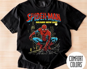 Comfort Colors Spider Man Brand New Day Shirt, Comic Cover Shirt, Marvel Superhero Comic Book Top, Spiderman Brand New Day Graphic Tee