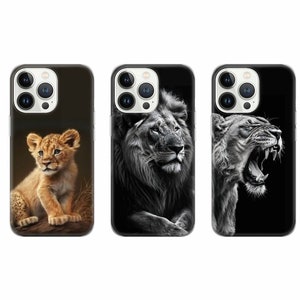 Lion Phone Case: Majestic Big Cat Art, Protective Soft Gel Cover