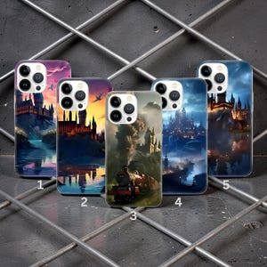 Funda para teléfono Fantasy Castle: Cubierta de TPU de la Escuela de Magos Mágicos