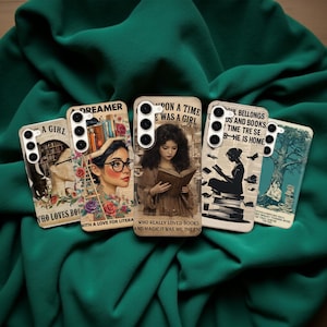 Book girl Phone Case Bookish Cover for iPhone 16 Pro Max 15 Plus 13 12 Mini 11 SE Samsung S24 S23 S22 Google Pixel 8 8a 7