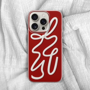 Butterfly Festival Phone Case Ribbon Design MagSafe Phone Case, Aesthetics iPhone 16 15 14 13 12 11 Pro Max Plus Galaxy S24 S23 Case