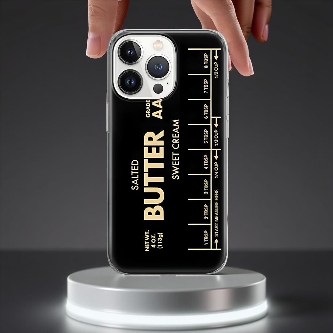 Salted Butter Phone Case: Spread Design, Protective TPU Gel Cover - Etsy