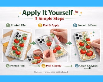 Custom Phone Skin for iPhone Samsung • Any Design Hydrogel Film (DIY Apply)