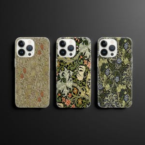 William morris Phone Case Birds Cover for iPhone 16e, 15, 14, 13, 12, 11, Google Pixel 9 Pro, 8, 7A, Samsung S25 edge, S24 FE, A71, A36