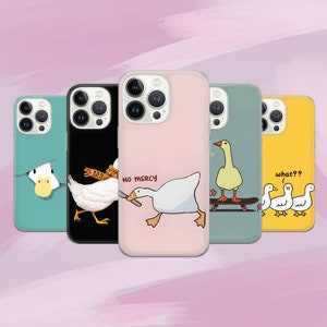 Funny Duck Phone Case Goose Cover for iPhone 16 Pro, 15, 14, 13, 12, 11, Google Pixel 9, 8, 7A, 6A, Samsung Galaxy S24 Ultra, S23fe, A05