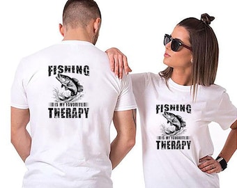 Funny Fishing Shirt, Fishing Is My Therapy Tee, Fisherman Gift
