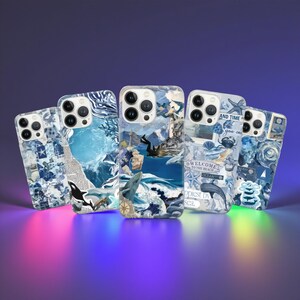Blue Ocean Beach Collage Phone Case: Flexible TPU Gel Cover