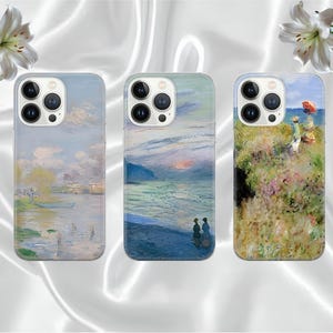 Claude Monet Phone Case Art Painting Cover for iPhone 16 Pro, 15, 14, 13, 12, 11, Google Pixel 9 Pro, 8, 7A, Samsung Galaxy S24 fe, A16, A55