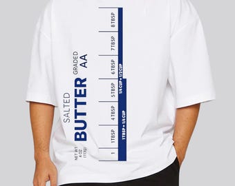 Butter Conversion Shirt, Baking Measurement Tee, Chef Gift