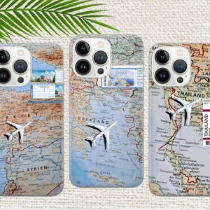 World map Phone Case Globe Cover for iPhone 16 Pro, 15, 14, 13, 12, 11, Google Pixel 9 Pro, 8, 7A, Samsung Galaxy S24 fe, A16, A55