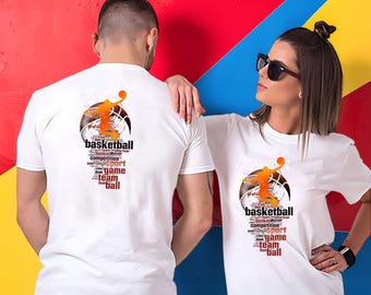 Basketball T-Shirt Men, Basketball Word Art Shirt, Basketball Player Tee, Sports Lover Gift, Hoops Shirt, Basketball Graphic