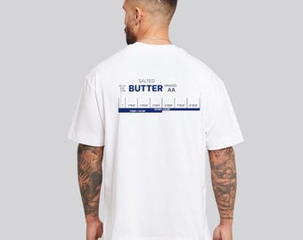 Baking Butter Conversion Chart T-Shirt, Cooking Measurement Tee