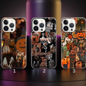 Ästhetische Halloween Handyhülle Geist Kunst Cover für iPhone, Samsung und Google Pixel