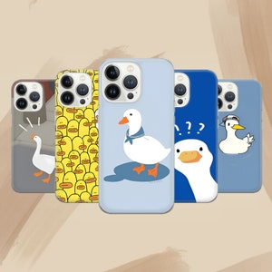 Funny Goose Phone Case Cute Duck Cover Cover for iPhone 16 Pro, 15, 14, 13, 12, 11, Google Pixel 9, 8, 7A, 6A, Samsung Galaxy S24 Ultra