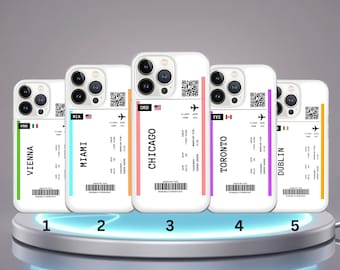 Funda para móvil con forma de billete de avión, gel TPU, regalo de viaje