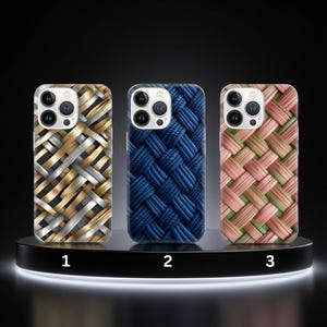 Funda para teléfono con patrón tejido, cubierta protectora de gel TPU imagen 5