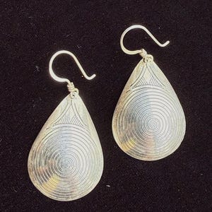Spiral silver earrings