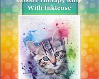 Colour Therapy Kitty with Inktense Drawing Tutorial