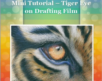 Tiger Eye Coloured Pencils on Drafting Film Drawing Tutorial