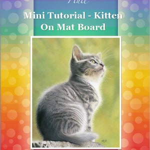 Mini Tutorial - Buntstift Katze auf Passepartout Bord Zeichnung Tutorial