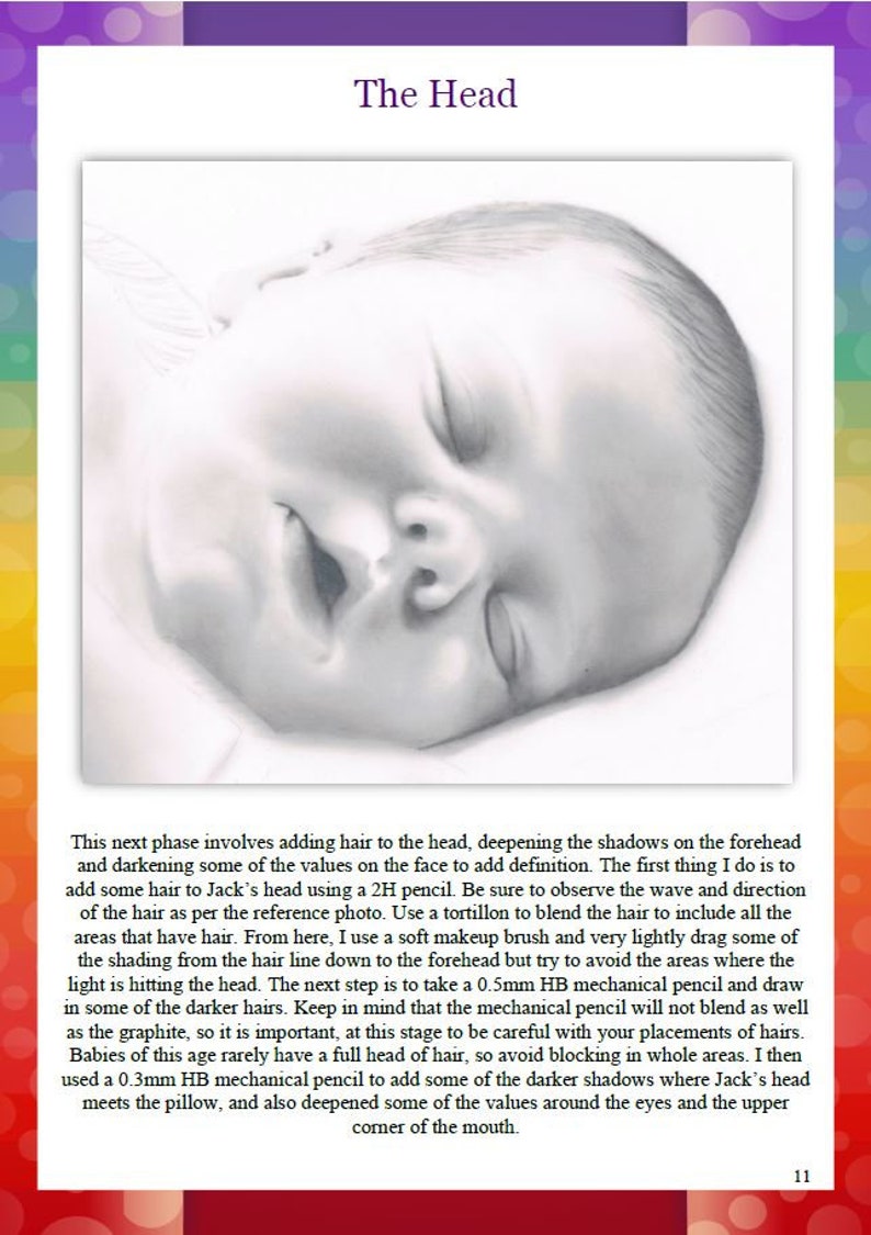 A baby Portrait in Graphite Pencil by Karen Hull Step by Step Art Tutorial