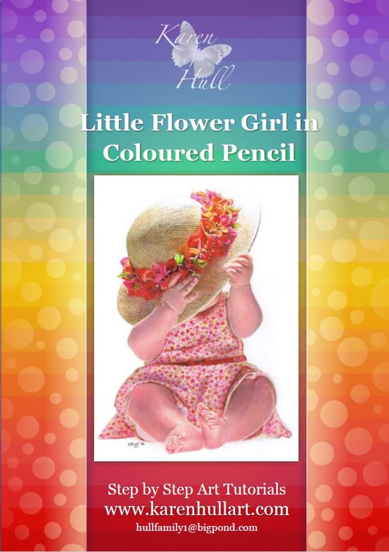 The Little Flower Girl in Coloured Pencils by Karen Hull Step by Step Art Tutorial