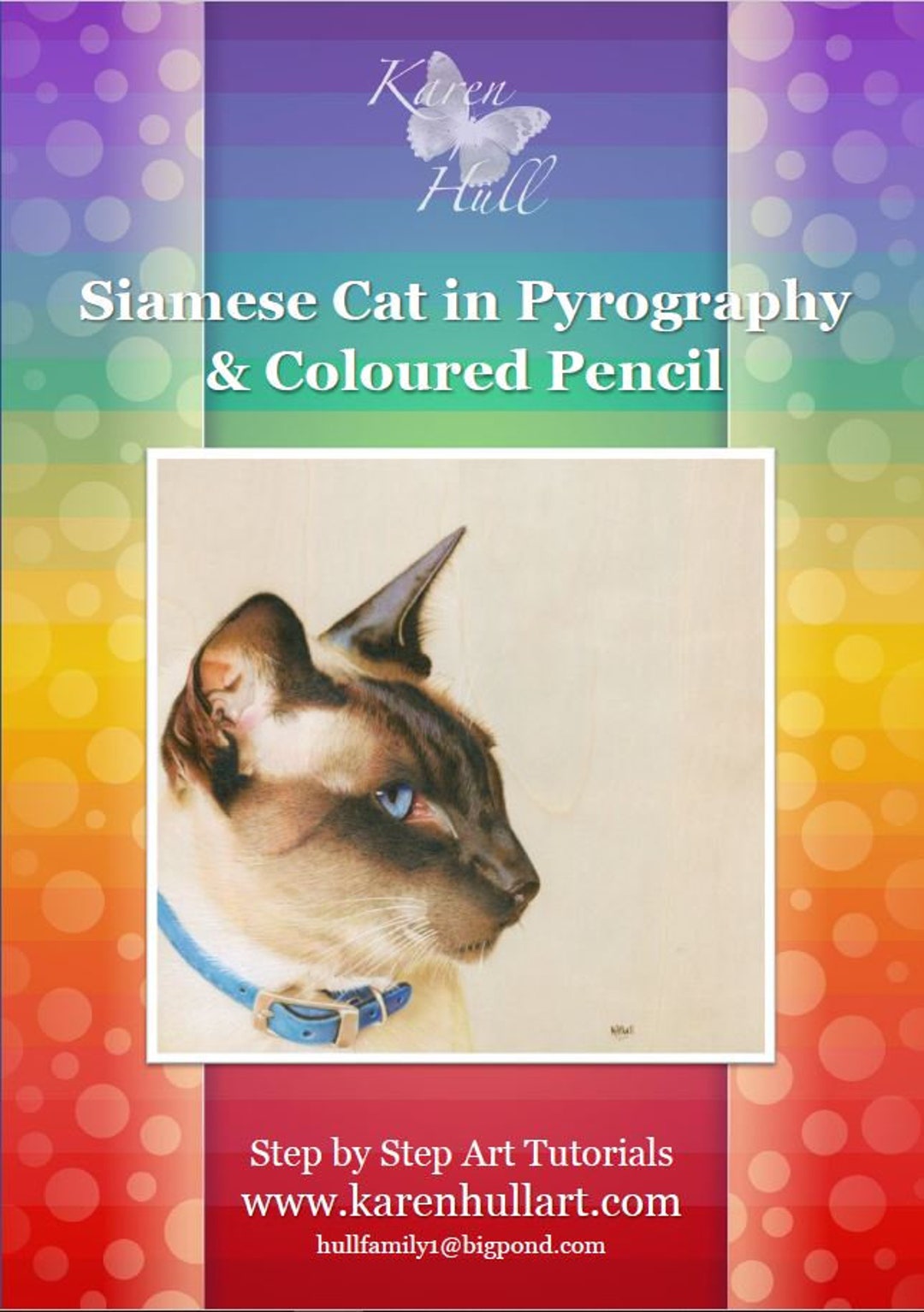 Siamese Cat in Pyrography & Coloured Pencil Drawing Tutorial - Etsy