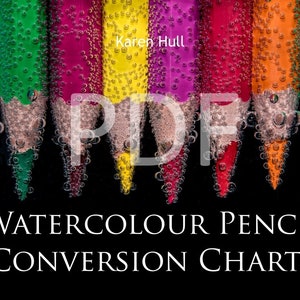 Conversie- en vergelijkingstabellen voor aquarelpotlood