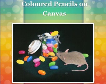 Coloured Pencils on Canvas Drawing/Painting Tutorial