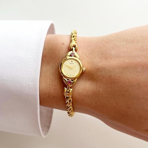 Reloj Seiko Vintage Gold Ruby para mujer, en caja, regalo para ella, 16,5 cm