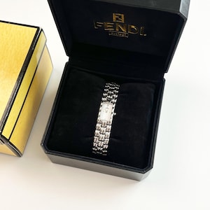 Vintage Fendi Silver Women’s Watch, Boxed Gift for Her, 18.5cm image 2
