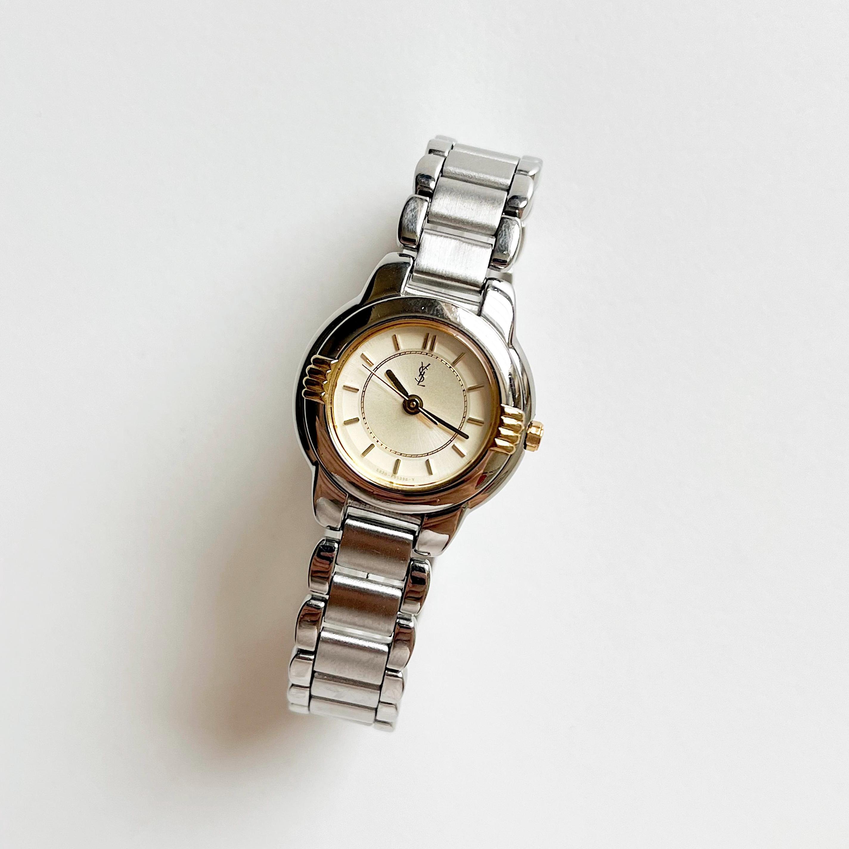 Vintage YSL from the 90s - 100% Authentic, Rare Watch, Yves Saint Laurent, Gift for her, Two Tone, Fast Delivery, Boxed