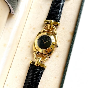 Vintage Gucci Watch from the 90s - Authentic Wristwatch, Classic Gold Ladies Bangle Watch, Gold Boxed Watch, Gift for her