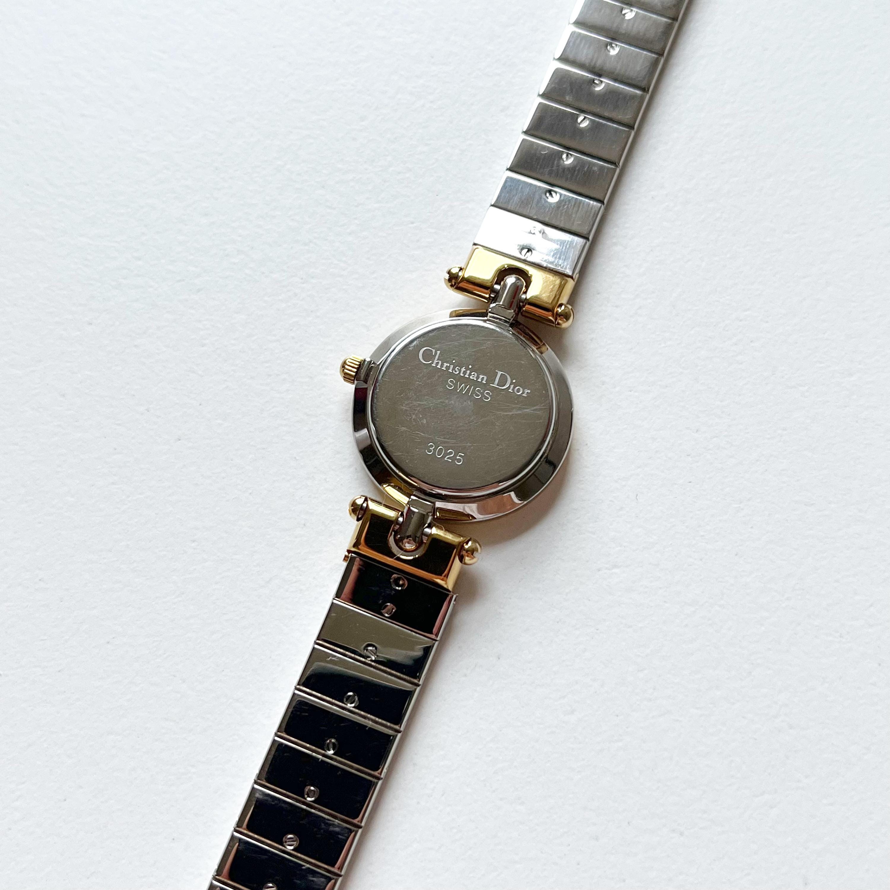 Vintage Christian Dior Watch: Swiss Made, Blue & Gold - 1990s