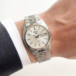 SEIKO Vintage Man’s Stainless Steel Watch, Automatic Mechanical, Boxed - 18cm