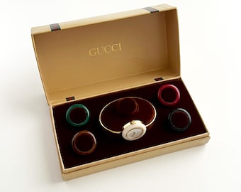 Vintage Gucci Womrns Watch 5 Colors Boxed Gift For Her Gold Watch 16cm