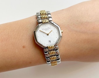 Vintage YSL Watch Yves Saint Laurent Ladies 90s Octagon Dial