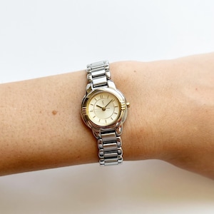 Vintage YSL Two-Tone Watch: 90s Yves Saint Laurent, Stainless Steel