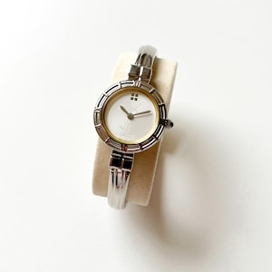 Vintage YSL Watch – Rare 90s Women’s Swiss Made Quartz, Authebtic Watch - Elegant Gift for Her, YSL, Silver Bangle
