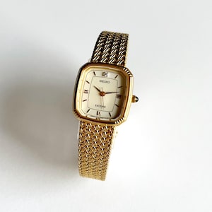 1990s Vintage Seiko Watch - Womens Gold Tone Dress Watch, Gift For Her