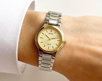 セイコー ドルチェ 8N41-6100 クォーツ ツートーン ウォッチ 32mm