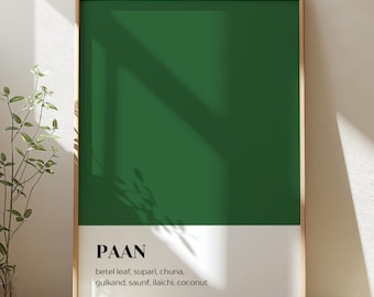 Paan - Digital Download | Color Block Print | Indian | Pakistani Art | Modern Desi Wall Art | South Asian Home Decor | Desi Gifts | Desi Art