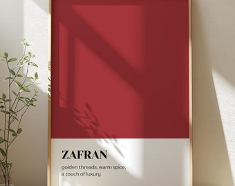 Zafran - Digital Download | Color Block Print | South Asian Wall Decor | Saffron Art | Modern Indian Wall Art | Minimalist Pakistani Art