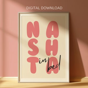 Nashta in Bed - Digital Download | Desi Wall Art | Desi Art | Wall Art | Indian Art Print | Brown Girl | South Indian Art | Pakistani Art